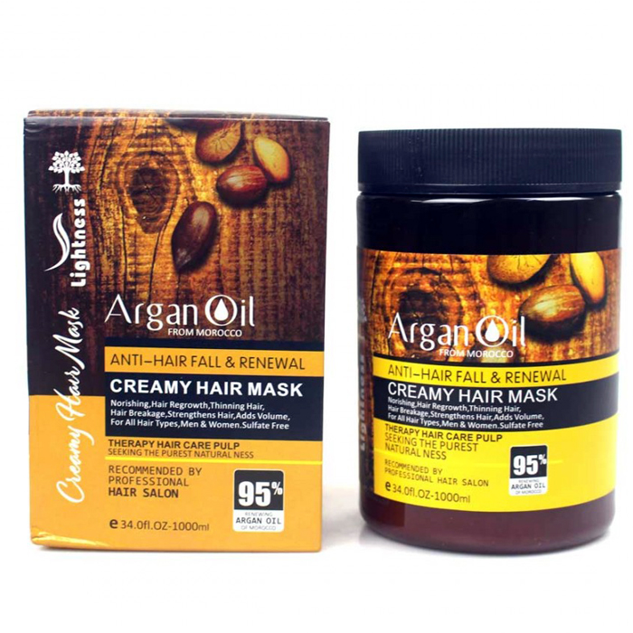 ماسک مو لایتنس مدل Argan oil حجم 1000 میلی لیتر