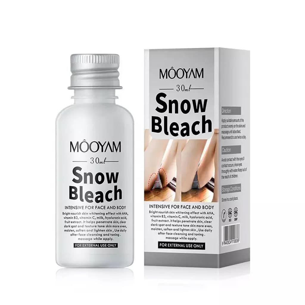 کرم سفید کننده صورت بدن و بیکینی Snow Bleach از برند MOOYAM