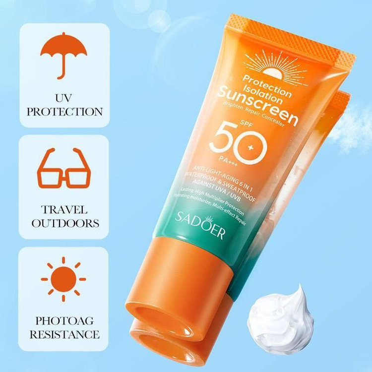 کرم ضدآفتاب SPF50 ،ترمیم کننده و محافظت چند برابر سادور