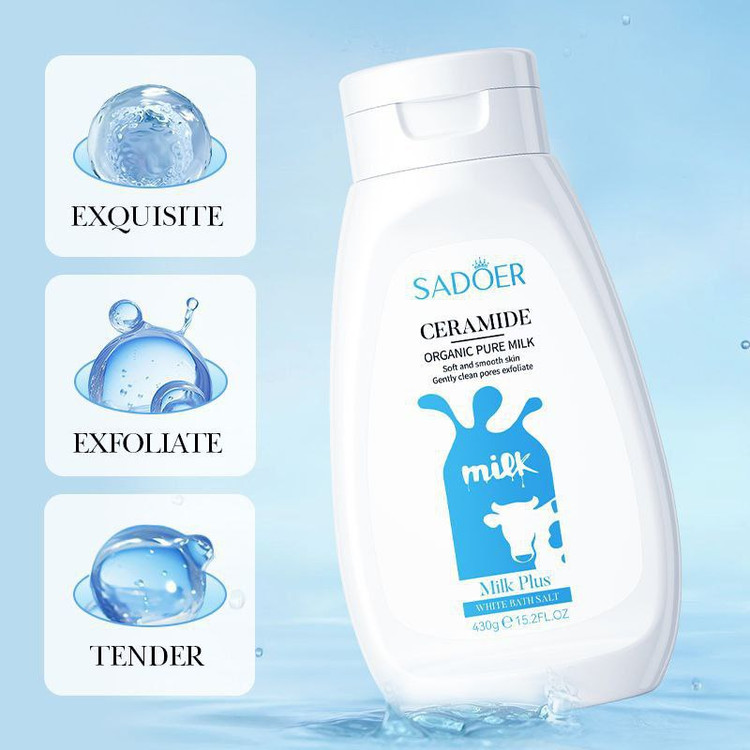 نمک بدن سفید کننده شیر گاو و سرامید سادور